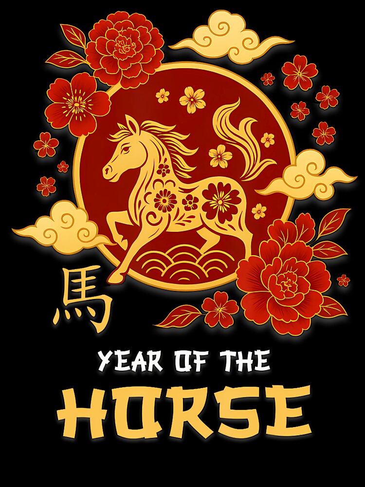 Chinese New Year 2026 Year Of The Horse Lunar Zodiac by RubySandy