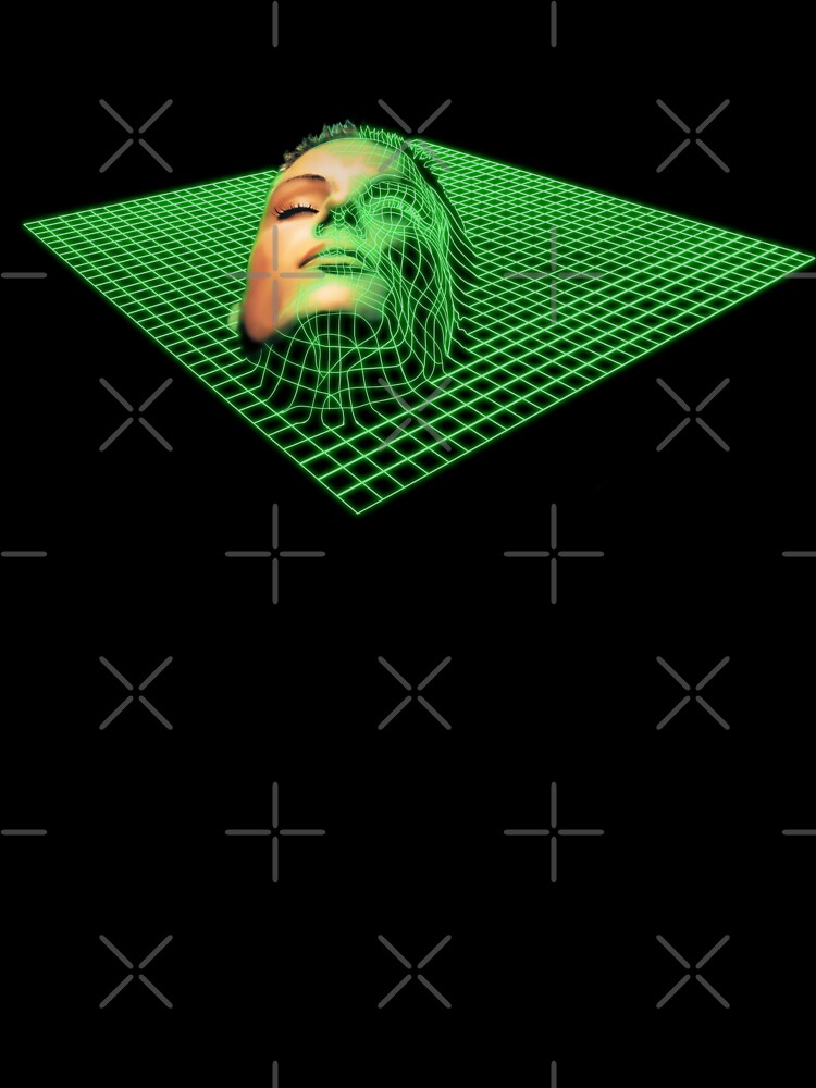 Neon Cyber Face Retro Rave Acid House Techno by Wsgreen
