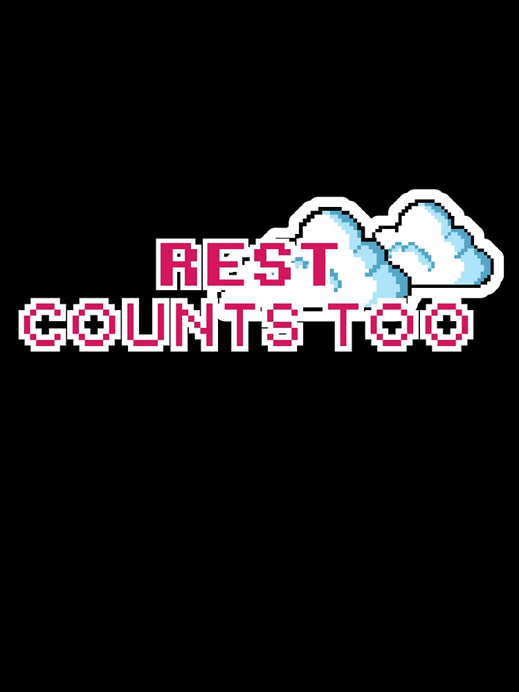 Rest Counts Too Sticker | Cozy Self-Care & Burnout Recovery Aesthetic by SwampKittyCo
