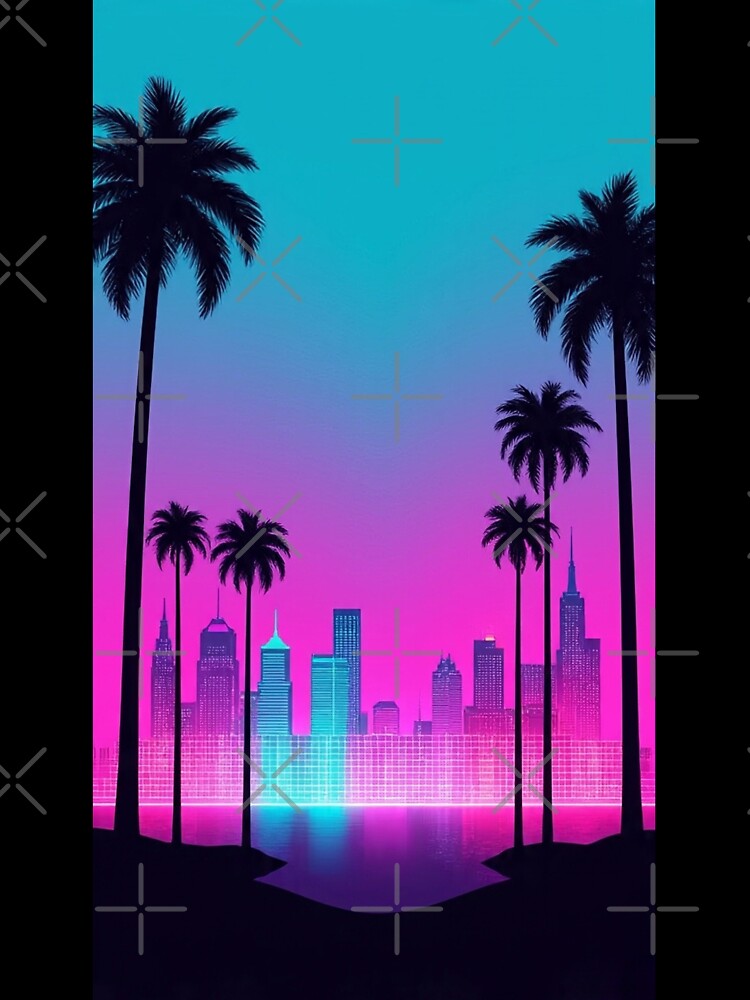Retro Landscape | Neon Take on the Big City by Esterlane
