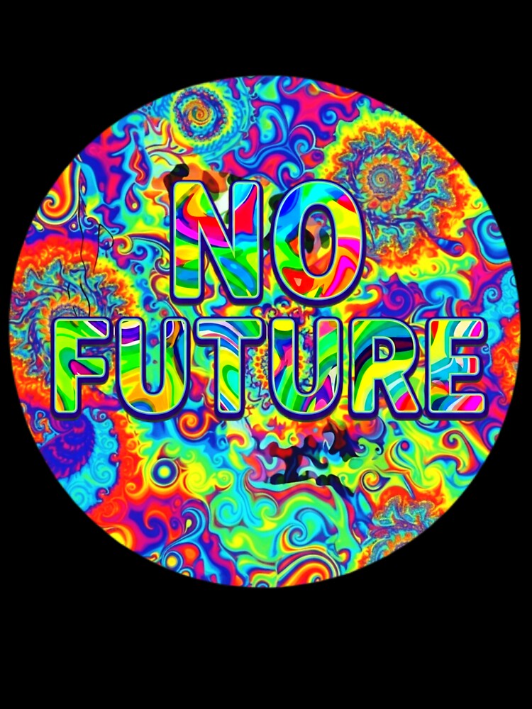 No Future Nihilism Trippy Rainbow Circle by Stefanrajzer