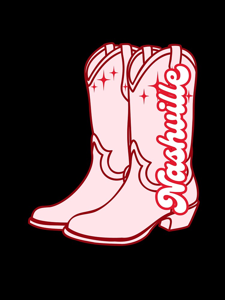 Nashville Cowgirl Boots – Pink Western Country Aesthetic by MeaksDesigns