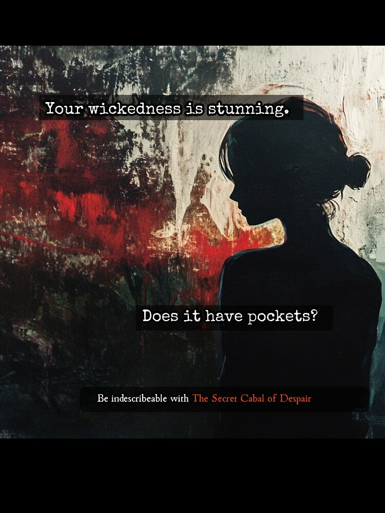 Does It Have Pockets Dark Humor Art by The Secret Cabal of Despair