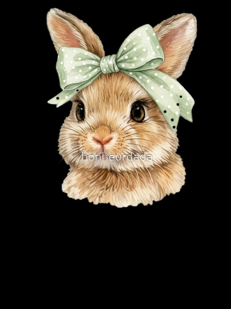 Retro Easter Bunny, Coquette Bow Bunny, Easter Day Gift. by bonheurdada