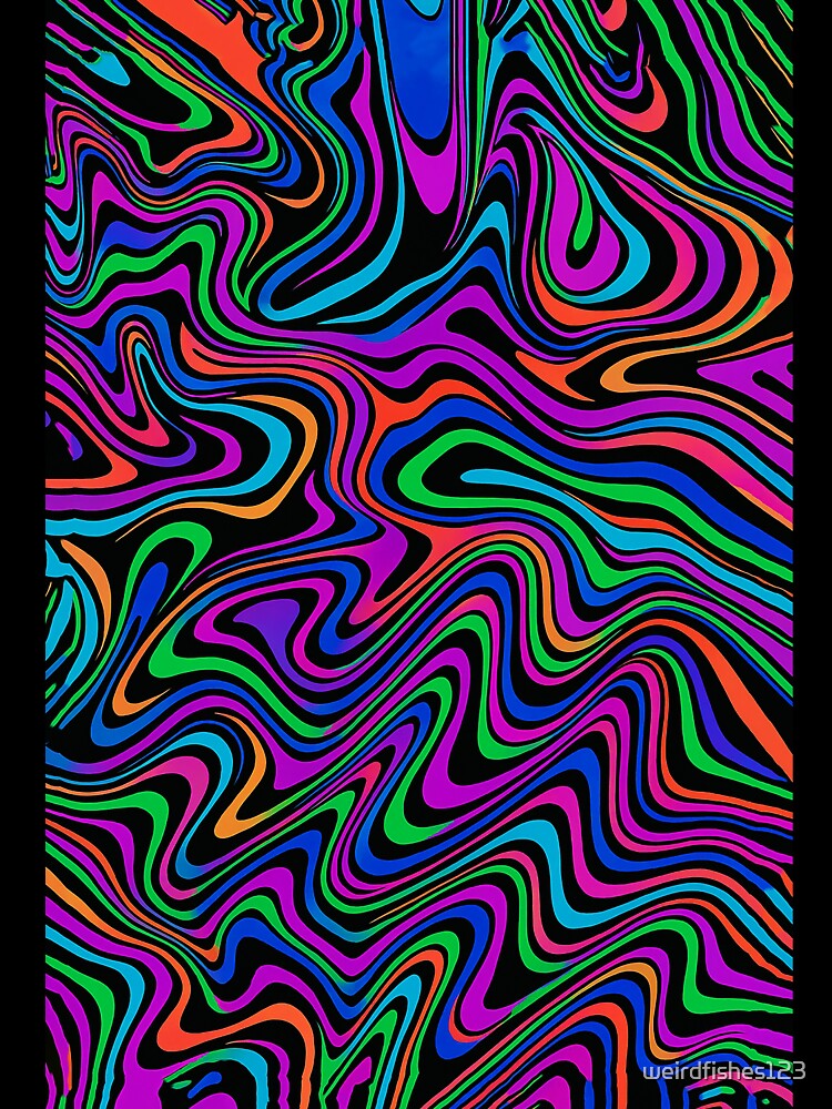 Psychedelic Neon Swirl Pattern – Trippy Abstract Design for Color Lovers & Rave Style Gifts by weirdfishes123