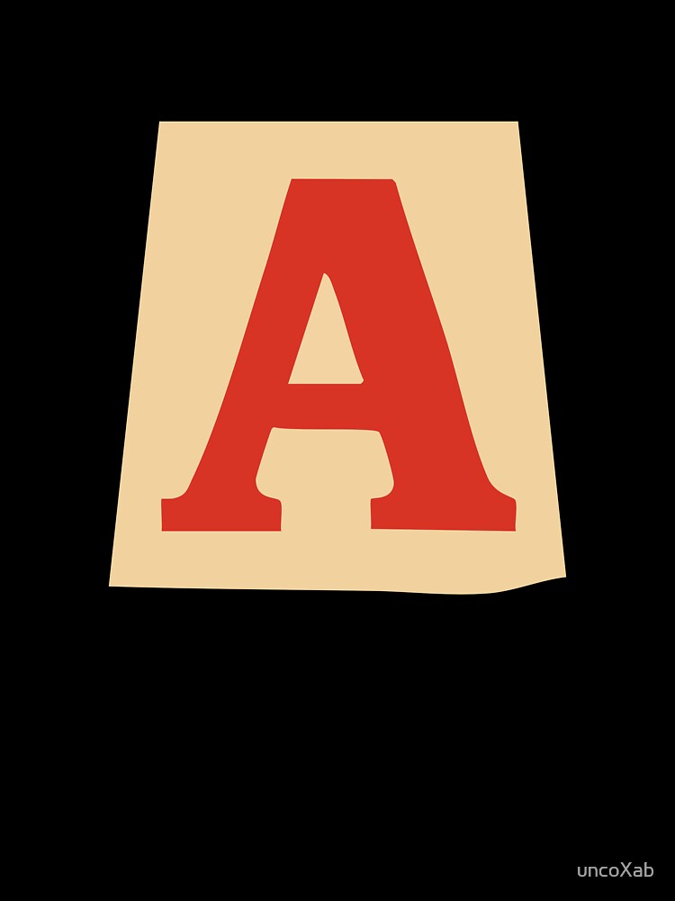 Letter A - Colorful Cutout Paper Collage Alphabet Initial by uncoXab