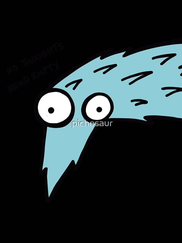 Worm on a String "No Thoughts, Head Empty" (Blue) by pichosaur