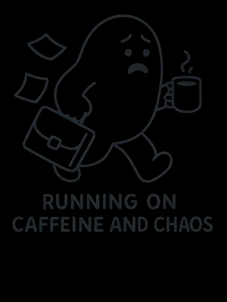 Running on Caffeine and Chaos – Funny Chaos Minimalist Blob by HolysticDesigns