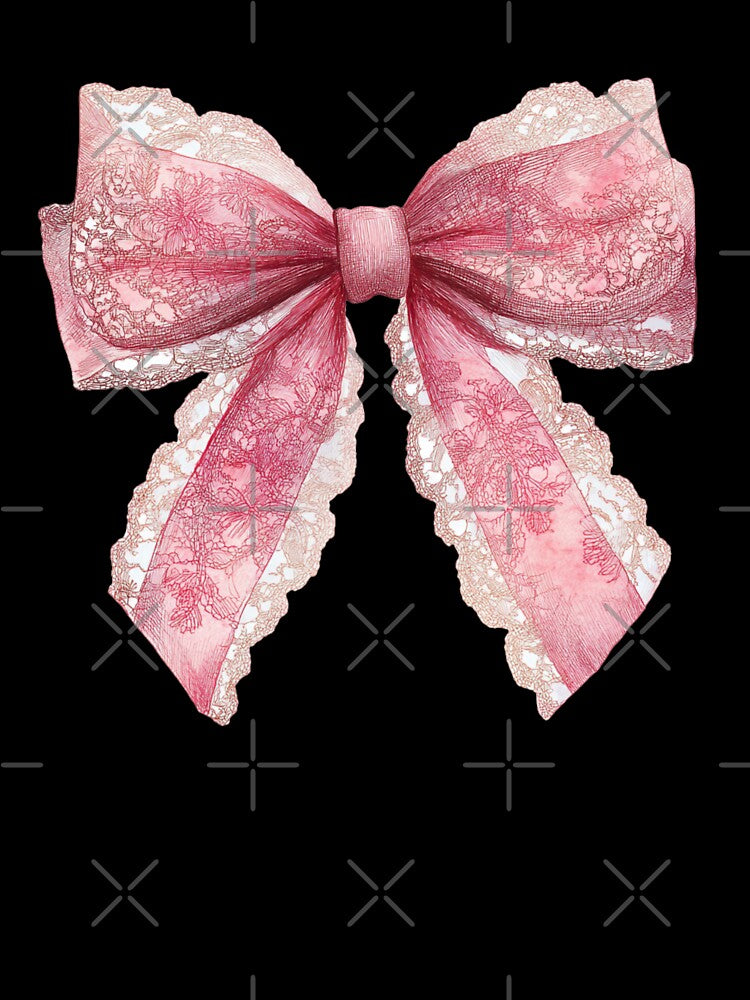 Pink lace bow by MendaciousMina