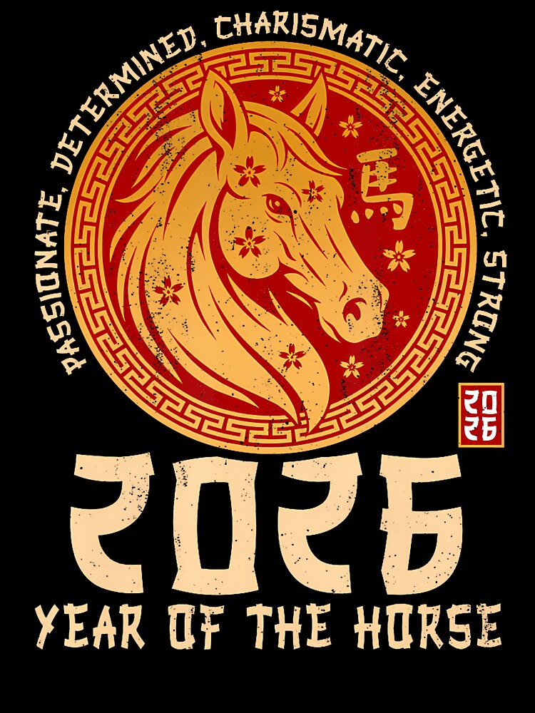 Year Of The Horse Chinese Lunar New Year 2026 Zodiac Horse by BeulahJoseph