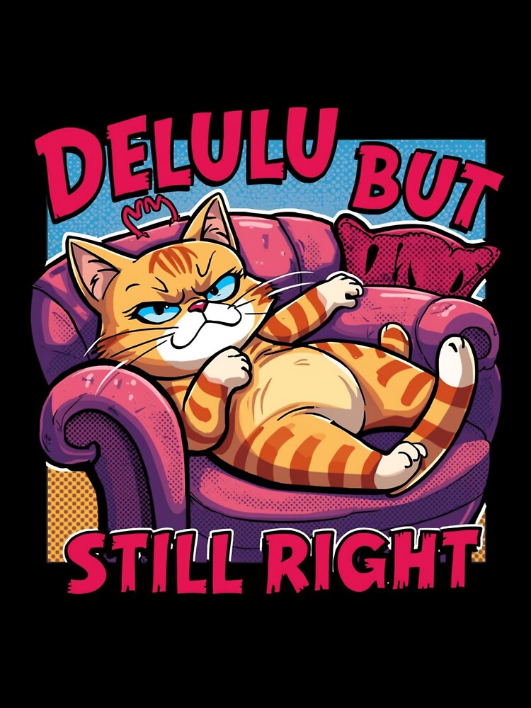 Delulu  meme stickers| Delulu Is The Solulu Sticker | Funny Meme Aesthetic | In My Delulu Era 2026 | Kpop Delusional Cat Vibes v10 by CosmicNook1