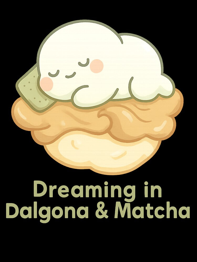 Cute Matcha Dessert Creature – Cozy Dalgona Aesthetic Gift for Food Lovers by kakaworld