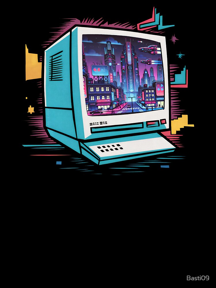 Arcade Gaming Cyberpunk 80s Retro Games by Basti09