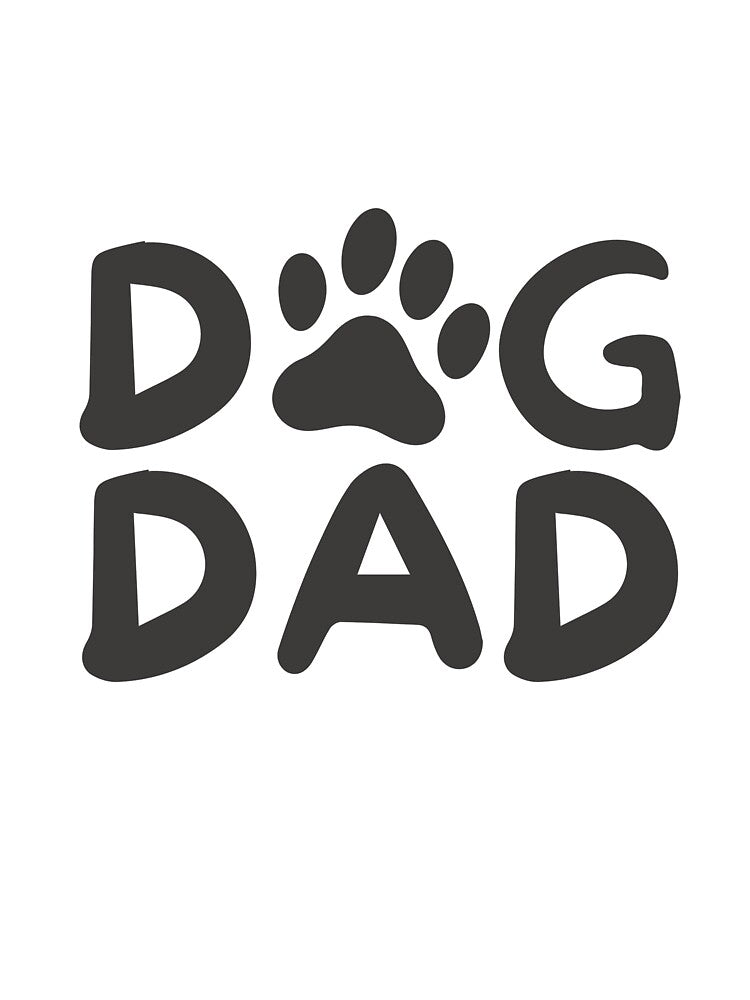 Simple Minimalist Dog Dad Modern Typography Paw Print Gift by Timoniemma