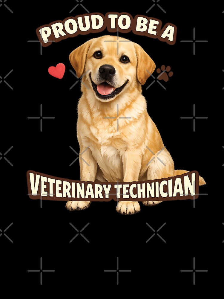 Proud to Be a Veterinary Technician Labrador Dog Vet Tech Pride Design by 486DesignCo