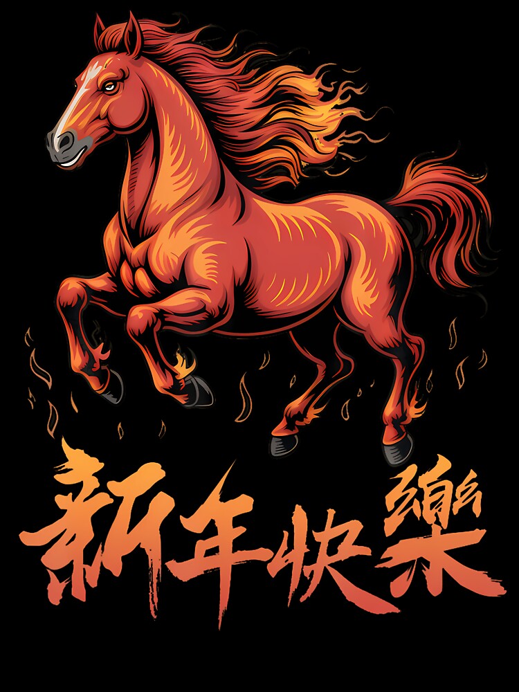 Horse Zodiac Lunar New Year Of The Horse 2026 Chinese by KristyCharleen