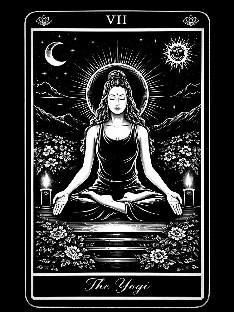 The Yogi - Vintage tarot card by Random Tees
