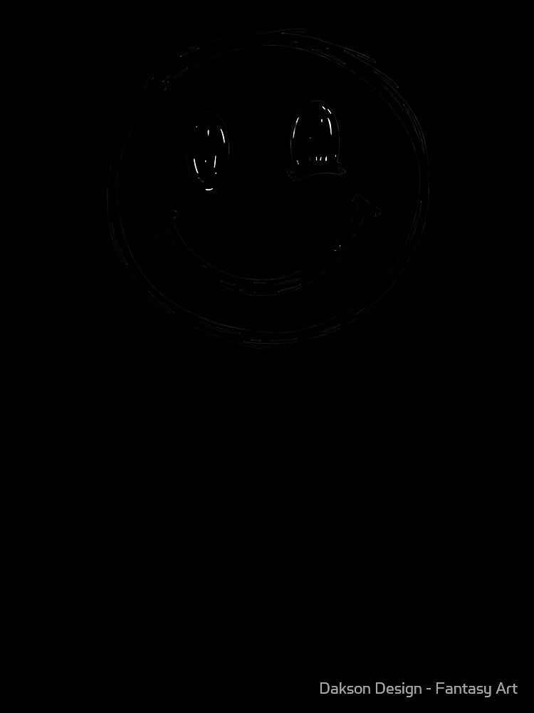 Hand Drawn Winking Smiley - Sketchy Marker Doodle by Dakson Design - Fantasy Art