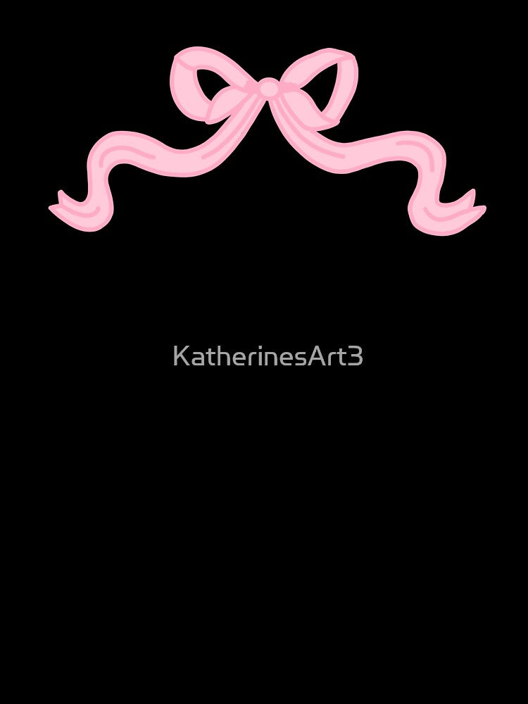 Coquette Pink Ribbon Bow by KatherinesArt3