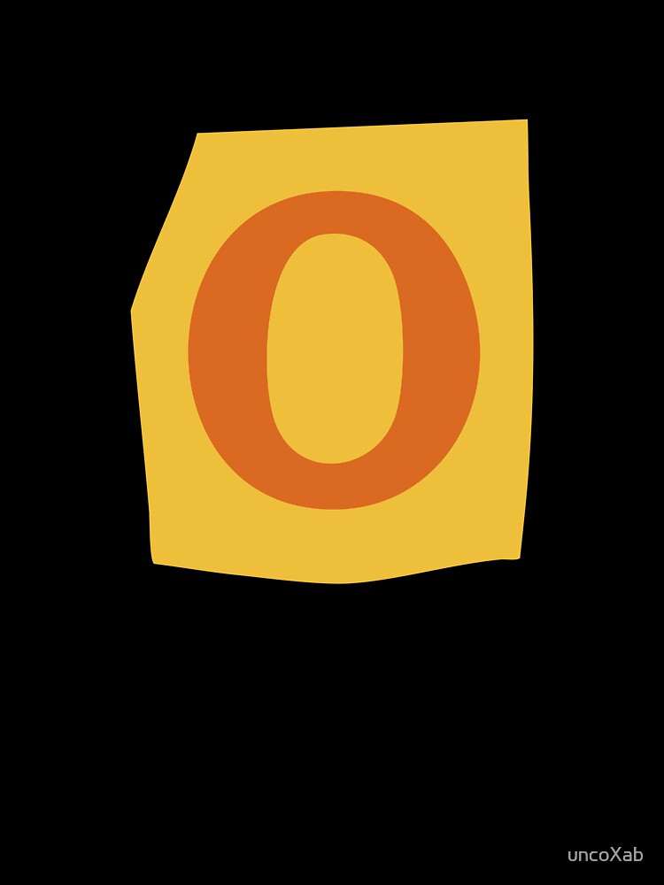 Letter O - Colorful Cutout Paper Collage Alphabet Initial by uncoXab