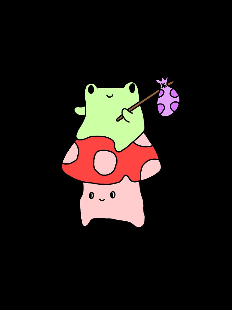 Frog sitting on mushroom by VIB3YTHINGS