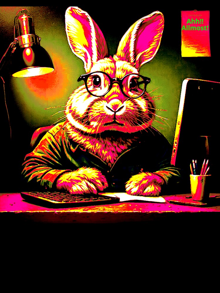 Geek Bunny, a funny computer gift, for the geek and computer lover by PiperParrot