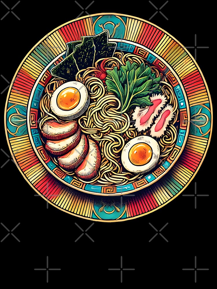 Authentic Japanese Ramen Bowl | Traditional Noodle Soup Art Print by DrawHandArt