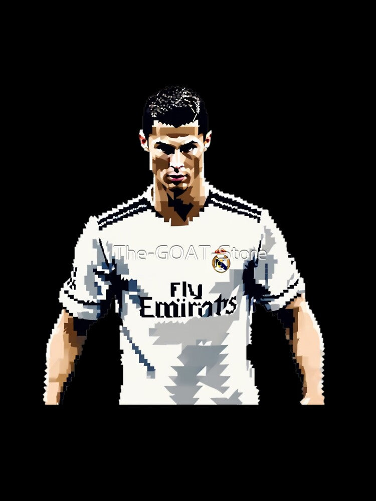 Cristiano Ronaldo CR7 Game Time Pixel Artwork Futbol Soccer by The-GOAT-Store