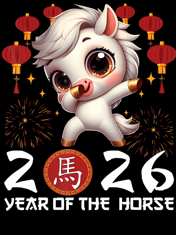 Year Of The Horse 2026 Chinese Lunar New Year Zodiac Horse by KristyCharleen