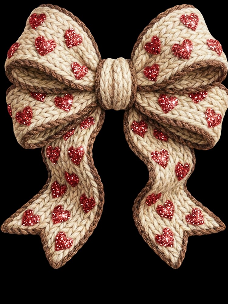 Faux Yarn Coquette Bow Valentine XOXO by minlik