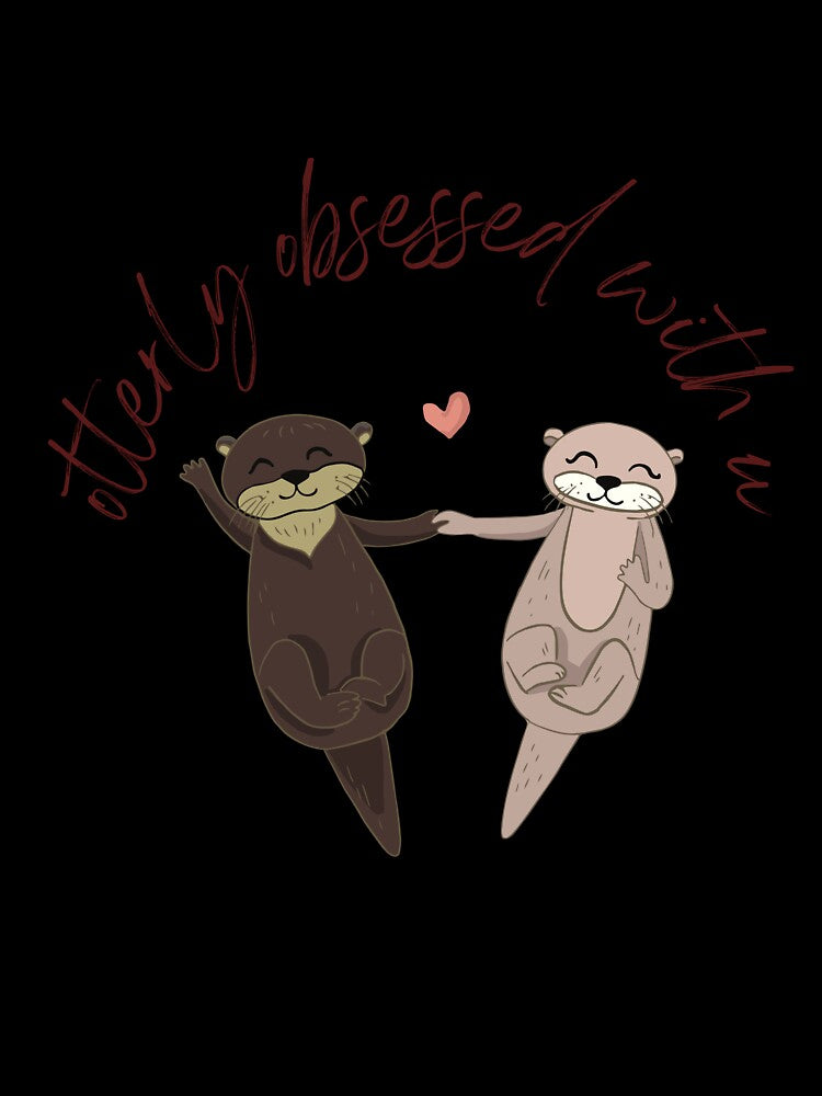 Otterly Obsessed With You- Valentine's Day Animal Puns and Gifts by designsbyreaia