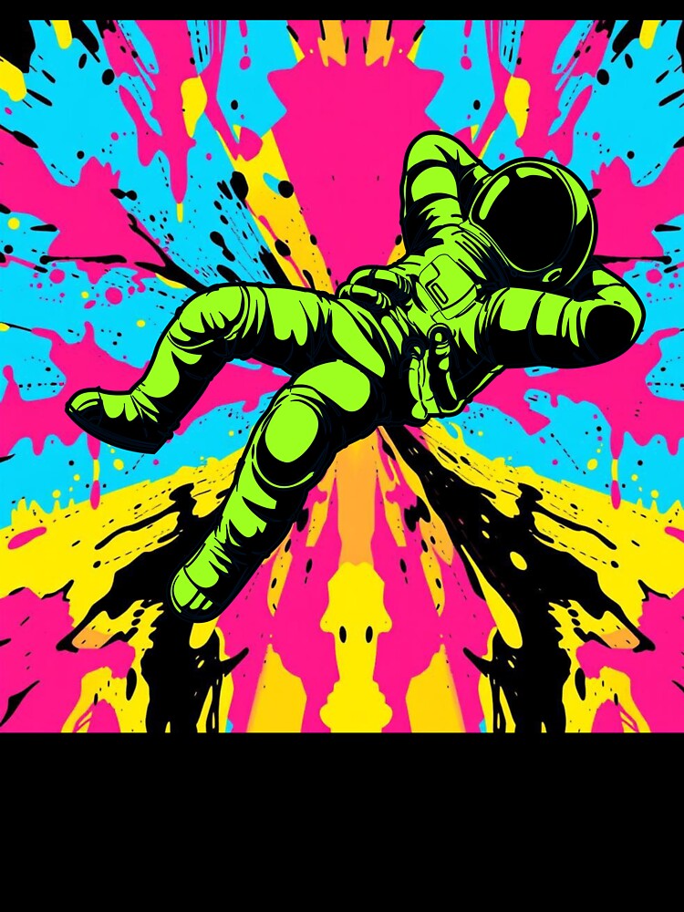 Psychedelic Graffiti With Chill Floating Astronaut by UNK-Fatigues