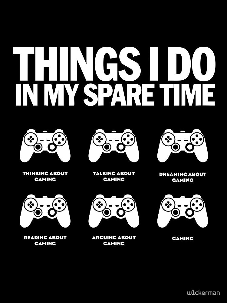 Funny Gamer Design Spare Time Gaming Controllers Video Games by w1ckerman