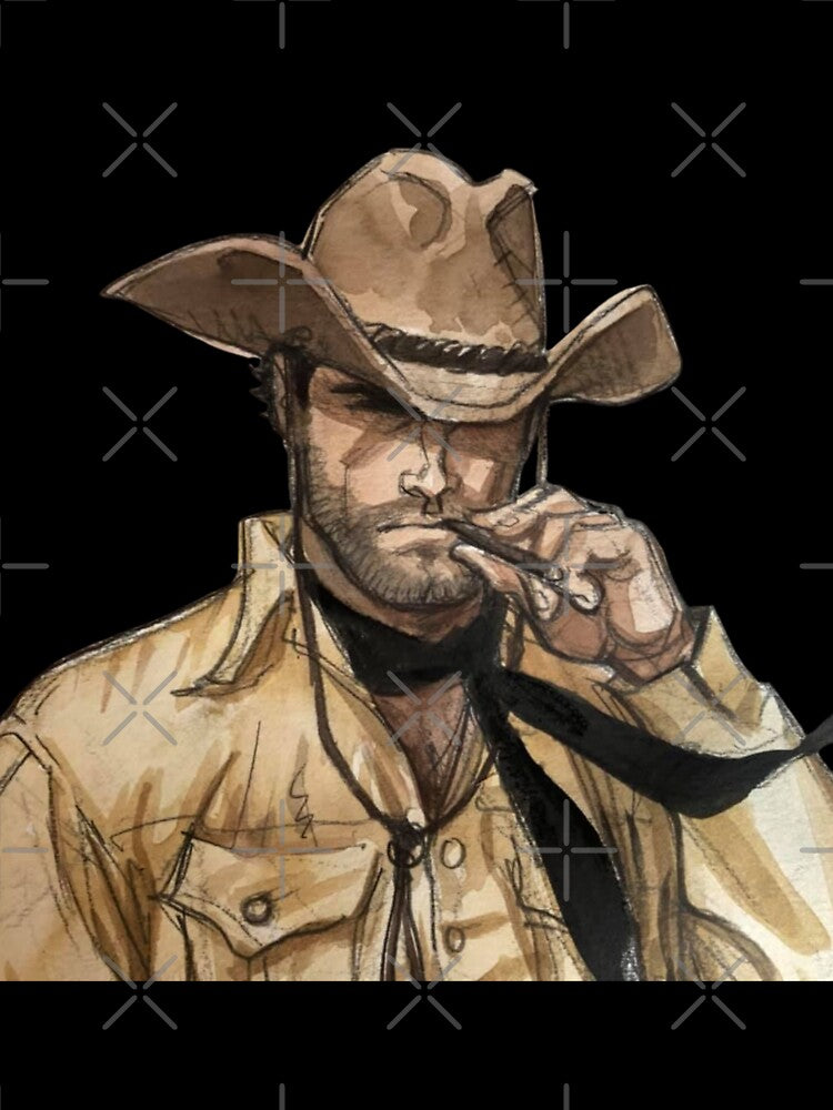 Hey Roy Western Art colorfull man cigarrete by Combatente