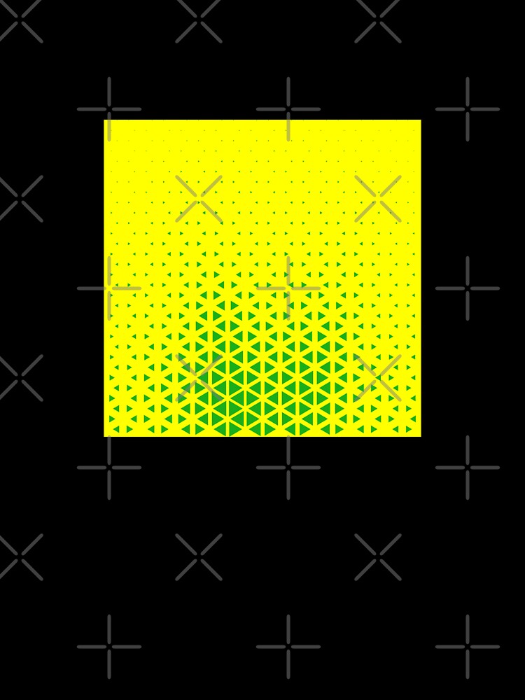 Modern Yellow and Green Halftone Triangle Gradient Pattern by PixelParinda