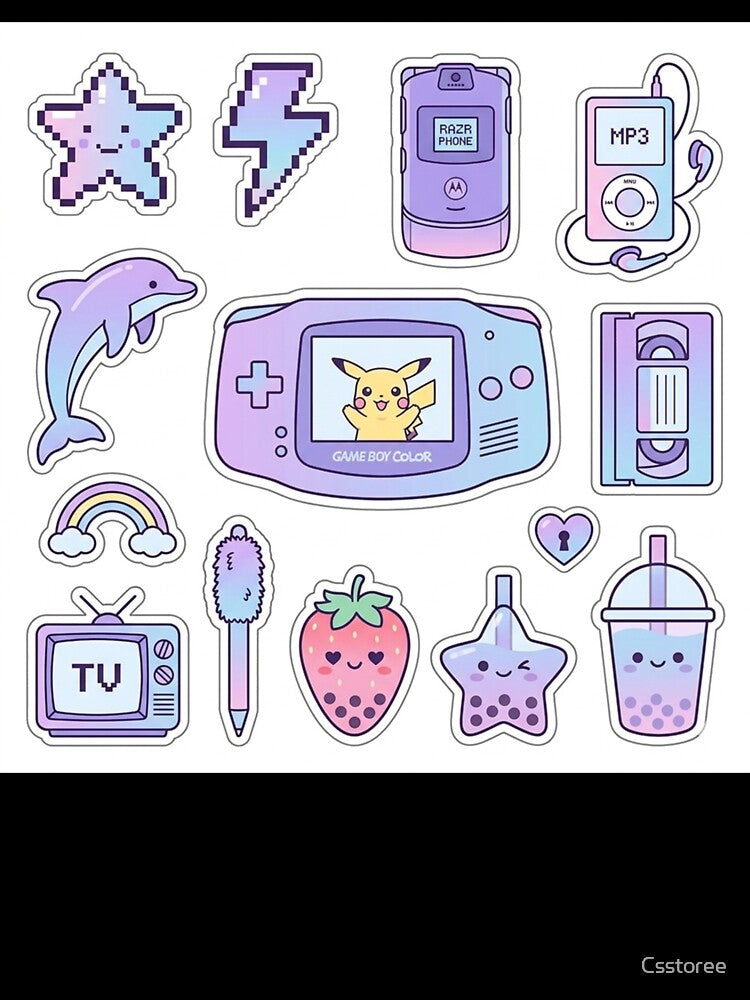 Retro 90s & 2000s Vaporwave Icons Pack by Csstoree