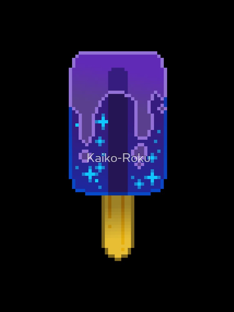 Pixel Art - Indigo/Purple Galaxy Popsicle by Kaiko-Roku