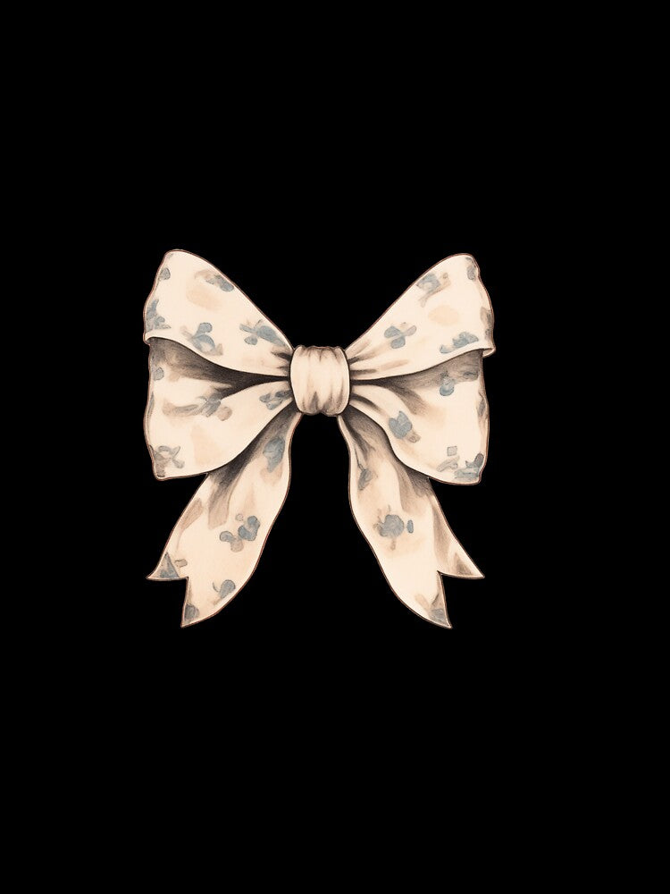 Vintage White and Blue Bow by thegirlyshoppe