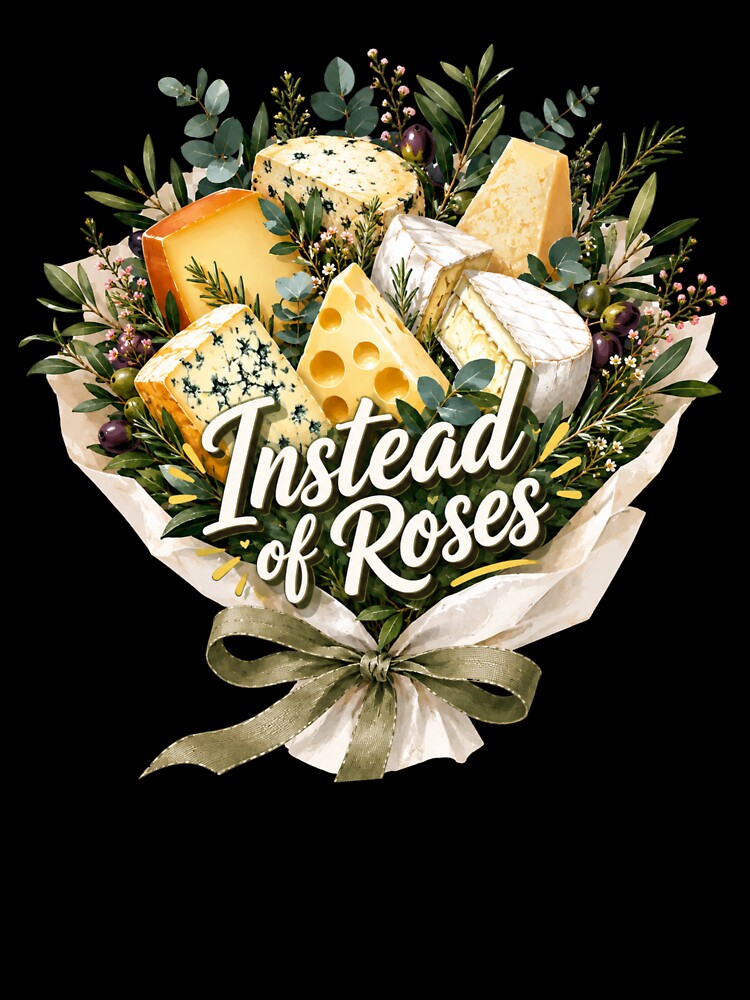 Instead of Roses | Gourmet Cheese Bouquet Food Illustration by UUniqueIImprint