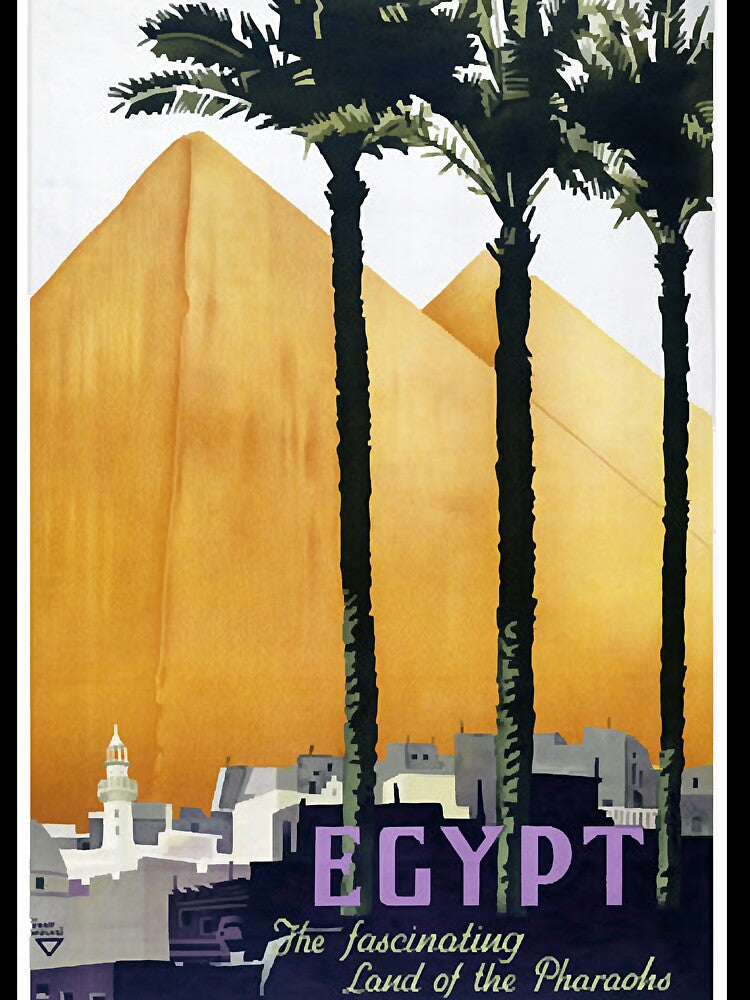 Vintage Travel Poster Egypt The Fascinating Land of the Pharaohs by nyCatron00