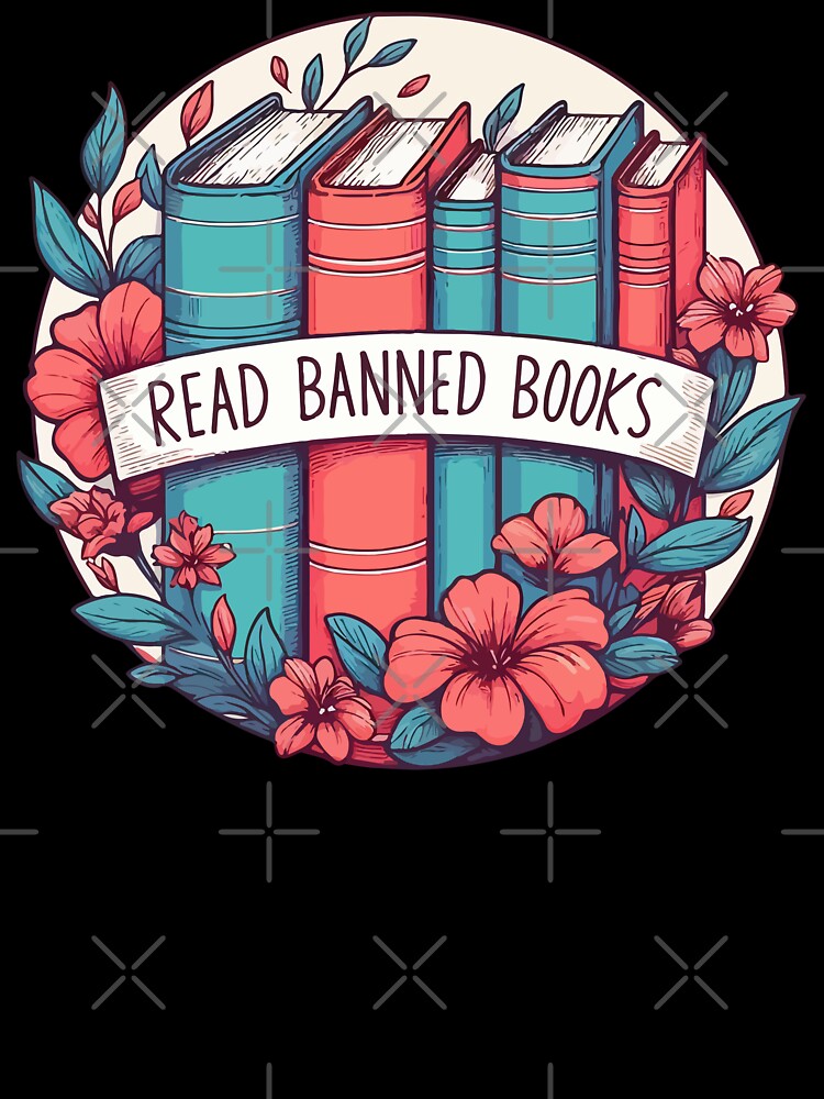 Read Banned Books Floral by TomFrontierArt