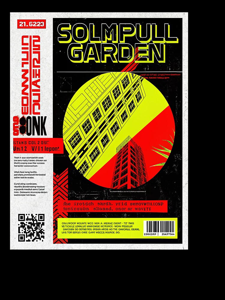SOLMPULL GARDEN: Solarpunk Architecture in Neon Tones by Raw-Ink