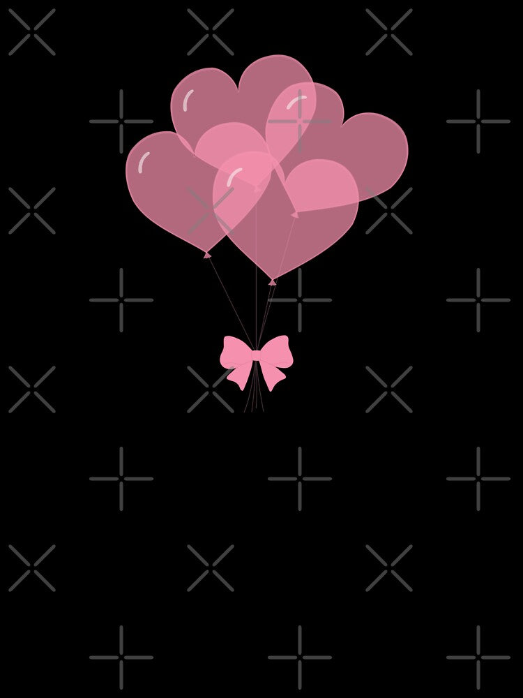Coquette Transparent Pink Heart Balloons with Bow by wonderxwander
