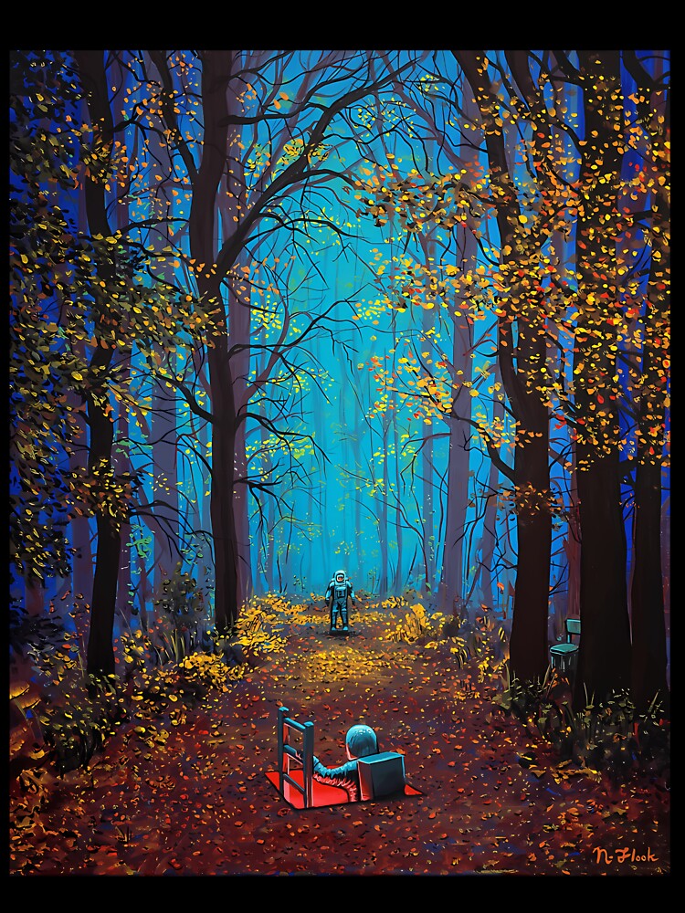 Eerie Liminal Space Autumn Forest Path by snbavrey64
