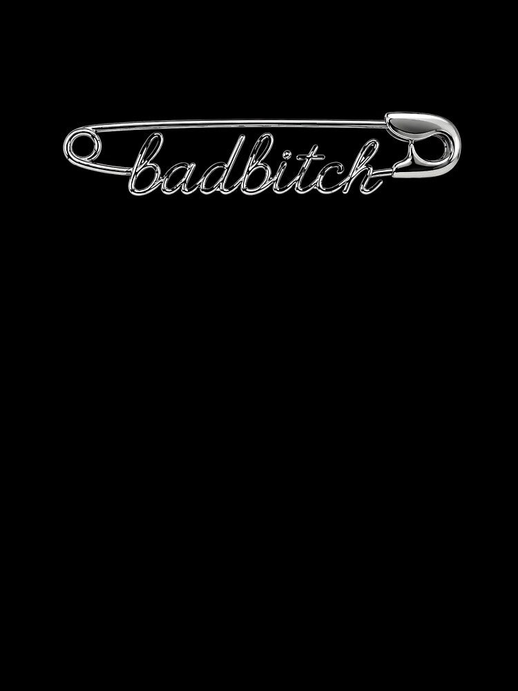 Chrome Badbitch Pin Graphic Tee | Y2K Fashion Aesthetic by rubbytipsy