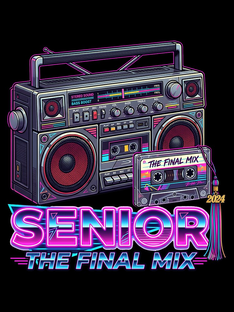 Senior The Final Mix 80s Retro Boombox Cassette Graduation by Uglyandcute