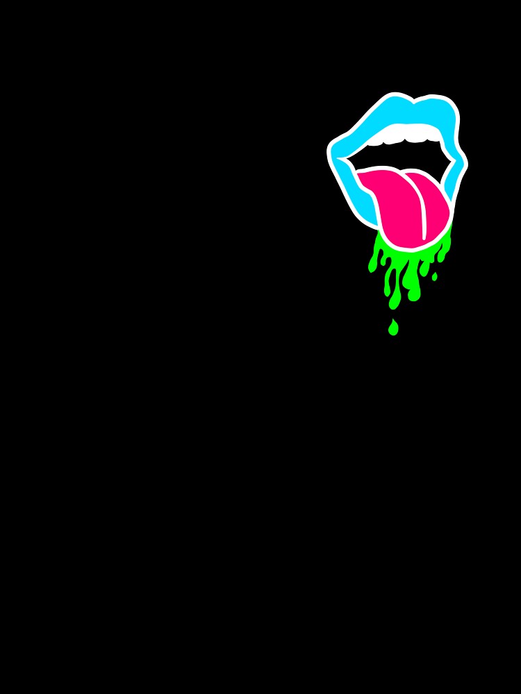 Neon Wet Mouth by jkdigitalart