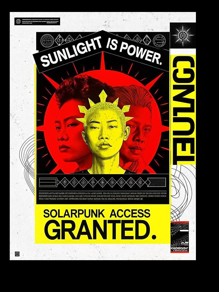 Solarpunk Poster Sun Power by Raw-Ink