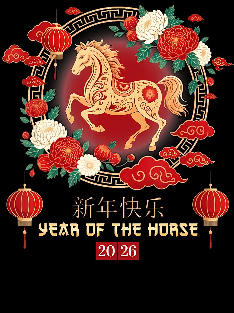 Lunar New Year 2026 Chinese Decoration Year Of The Horse by DawnPatricia