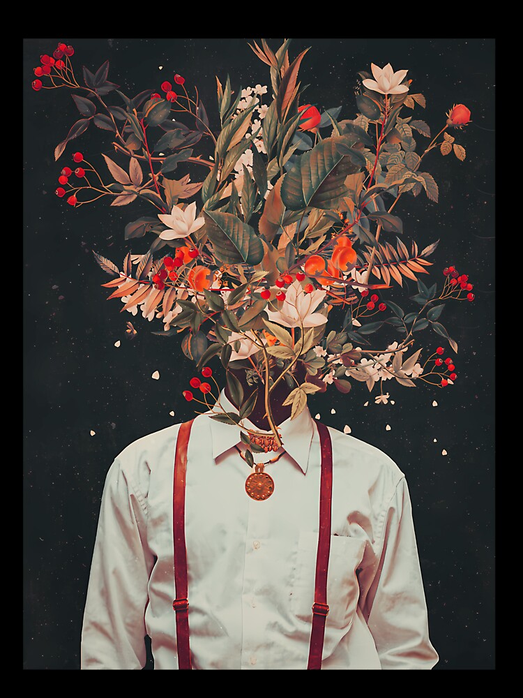 Surreal Botanical Foliage Head Portrait by ugmrbhbm6